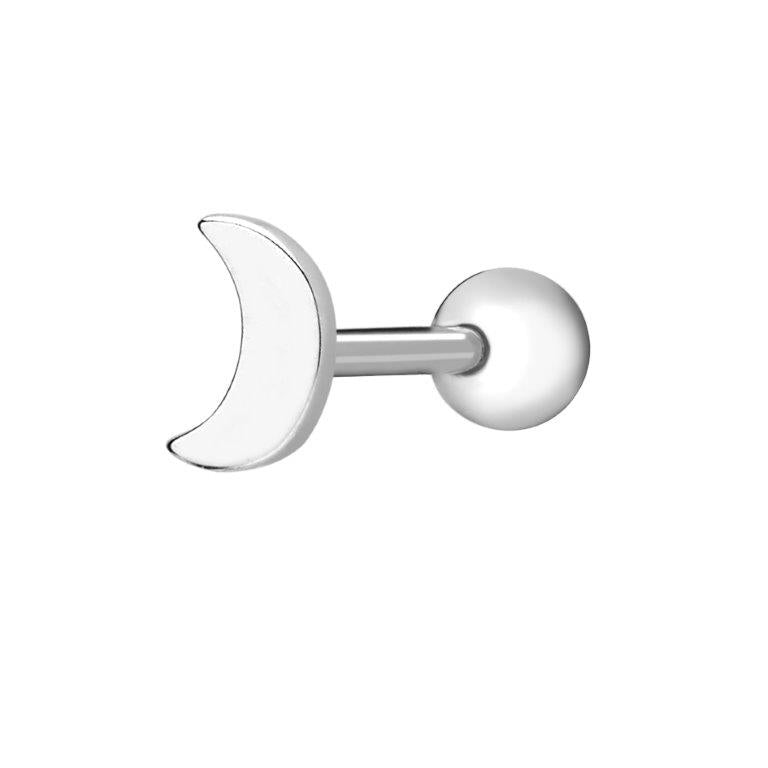 Achara Crescent Moon Stud Cartilage Earring