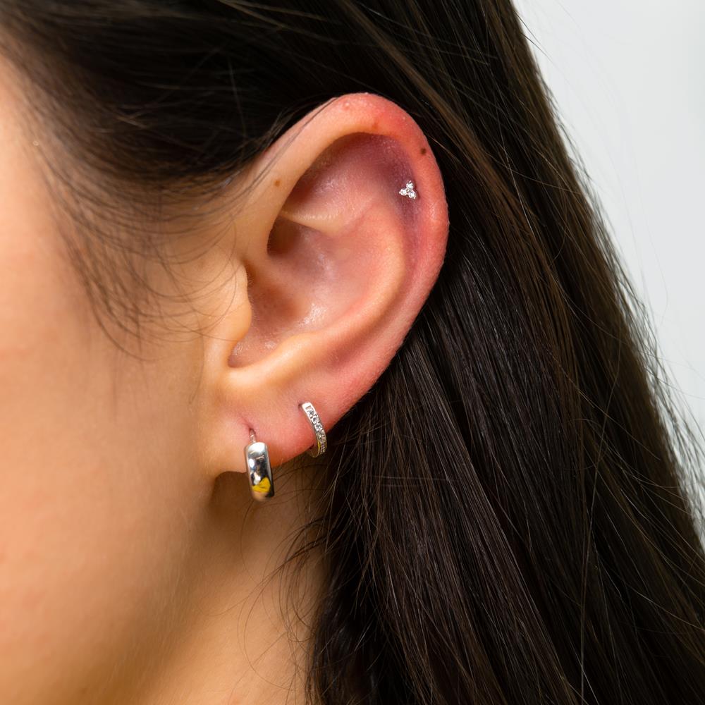 Achara Trinity Zirconia Stud Cartilage Earring