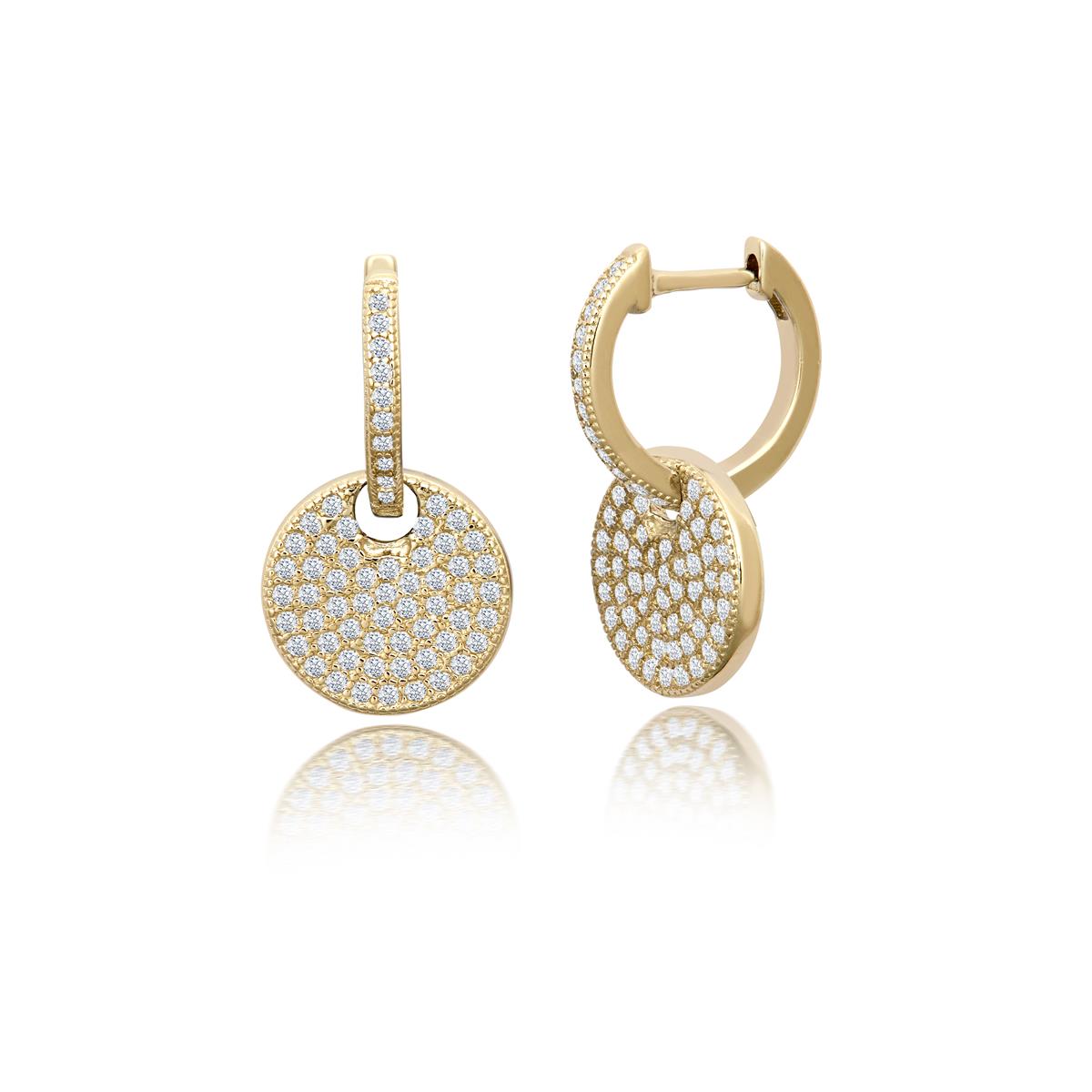 Diamond disc shops earrings