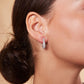 Achara Sparkling Medium Oval Hoop Earrings