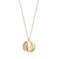 Achara Round Ruffle Pendant Necklace - Gold