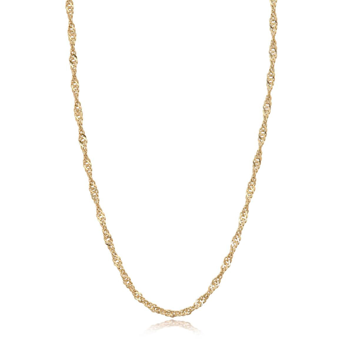 Achara Prince of Wales Water Wave Chain Necklace - Gold