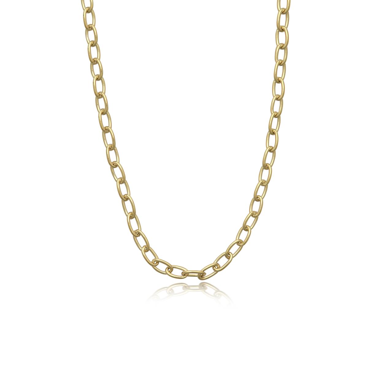Achara Classic Cable Chain 18 Inch Necklace  - Gold 