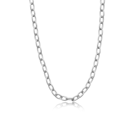 Achara Classic Cable Chain 21 Inch Necklace  - Silver 