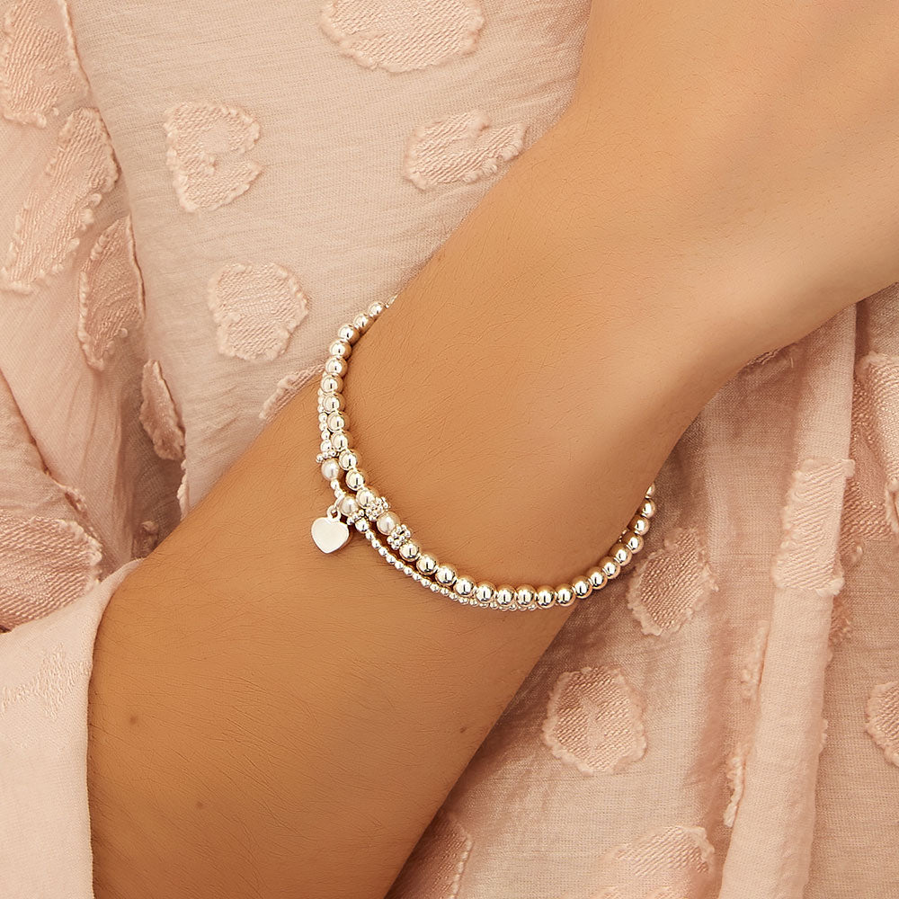 Annie Haak Pearly Silver Stack Bracelet - Main Image