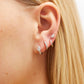 Achara Round Zirconia Small Huggie Earrings