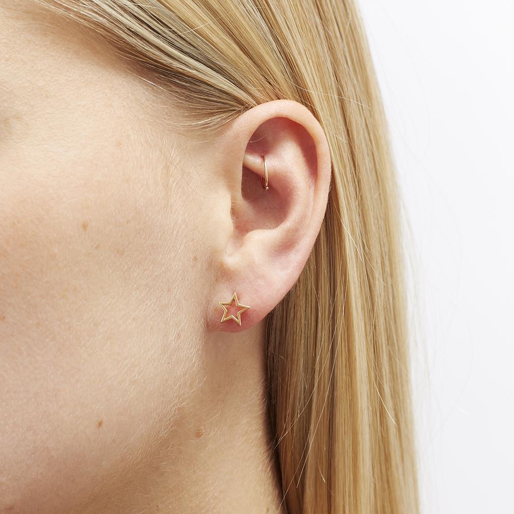 Achara Minimalist Open Star Stud Earrings