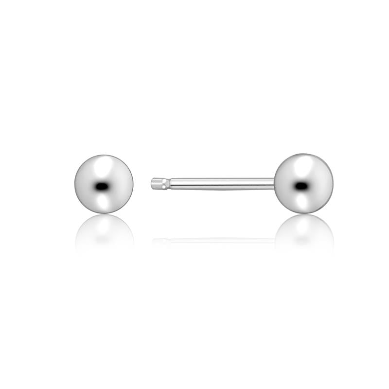 Achara Simple Ball Sterling Silver Stud Earrings