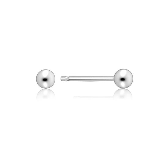 Achara Simple Ball Sterling Silver Stud Earrings