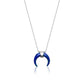 Achara Blue Horn Pendant Necklace