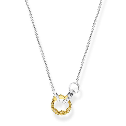 Thomas Sabo Gold Crown Necklace KE1987-849-7