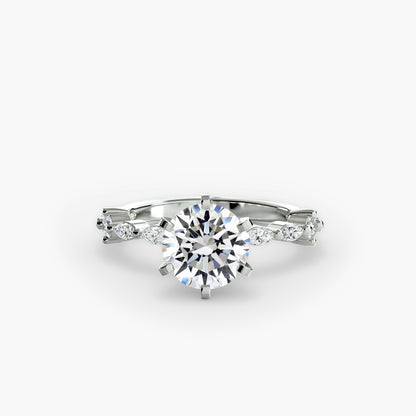 Solitaire with Eternity Pavé