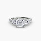 Three-Stone Ring with Pavé Band 4