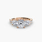 Three-Stone Ring with Pavé Band 4