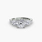 Three-Stone Ring with Pavé Band 4