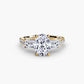 Three-Stone Ring with Pavé Band 4