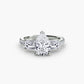 Three-Stone Ring with Pavé Band 4