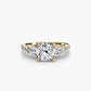 Five Stone Ring with Pavé Band