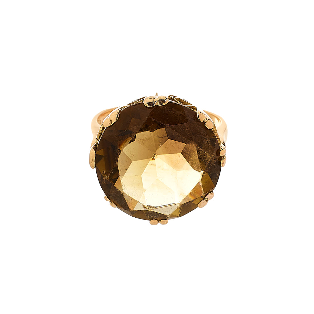 Pre-Owned 9ct Gold Smokey Quartz Dress Ring 