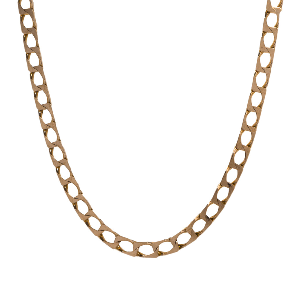 Pre-Owned Flat Curb Chain Men Necklace