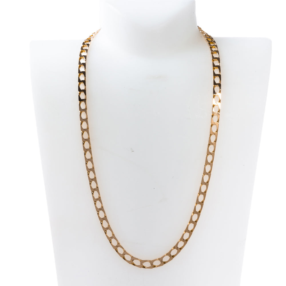 Pre-Owned Flat Curb Chain Men Necklace