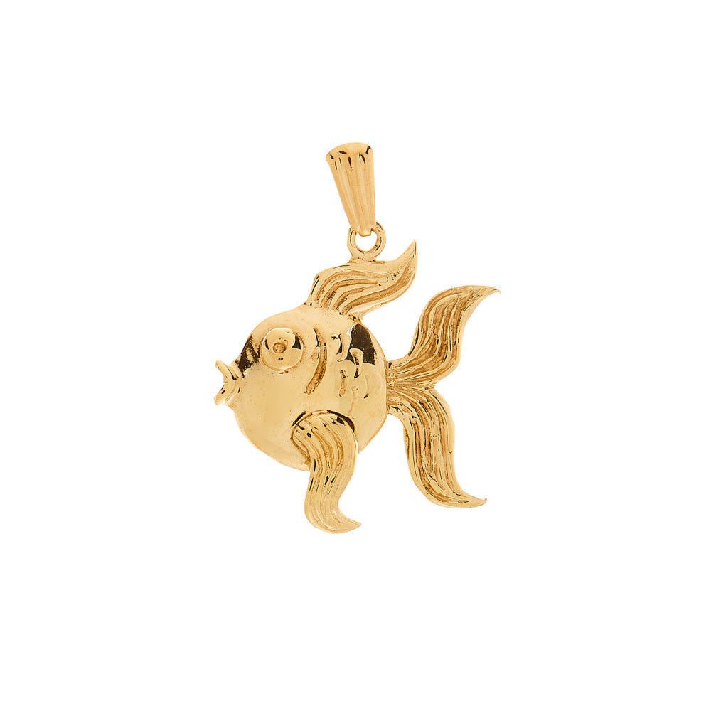 Pre-Owned 9ct Gold Fish Pendant