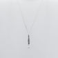Pre-Owned Silver Curved Bar Drop 17 Inch Necklace
