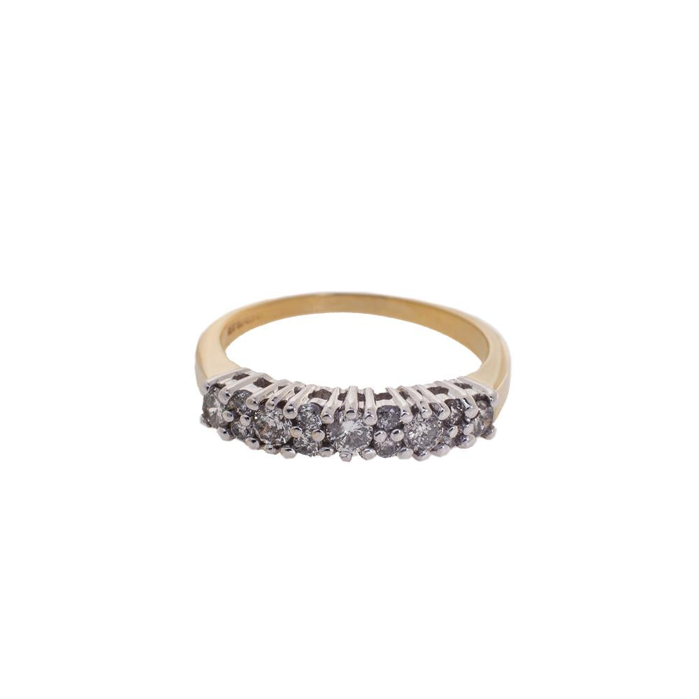 Pre-Owned 9ct Gold Diamond Cluster Eternity Ring