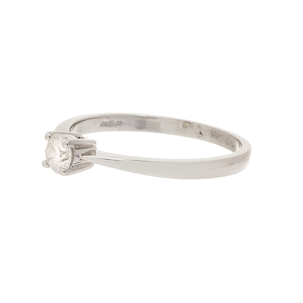 Pre-Owned 9ct White Gold Diamond Solitaire Ring