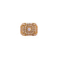 Pre-Owned 9ct Gold 18mm Square Diamond Signet Ring