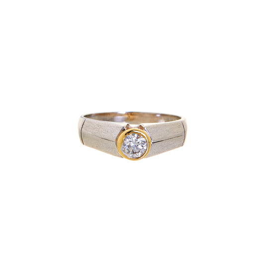 Pre-Owned 18ct Gold Two Tone Diamond Ring