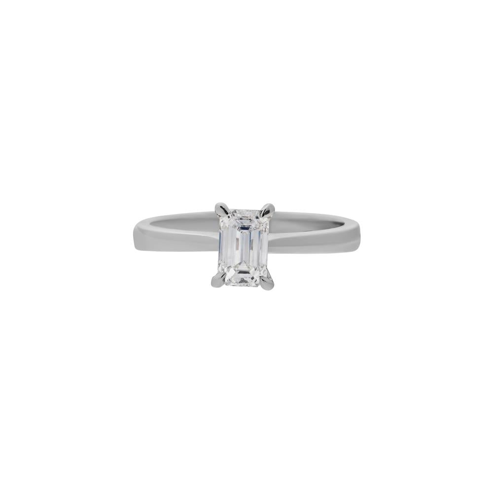 Talon Emerald Cut 0.90ct Diamond Ring