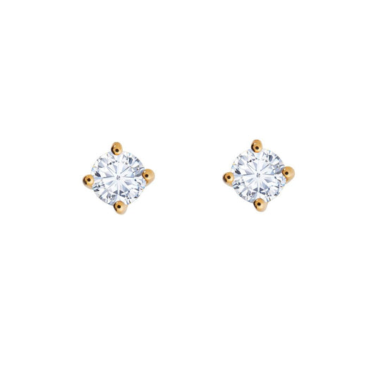 Essentials Gold 0.25ct Diamond Stud Earrings 
