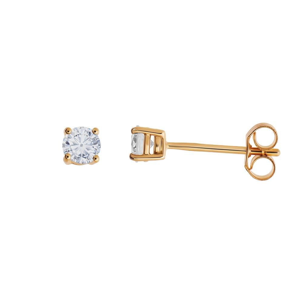Essentials Gold 0.60ct Diamond Stud Earrings