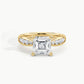 Yellow Gold, Asscher, down view