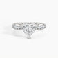 950 Platinum, Heart, down view