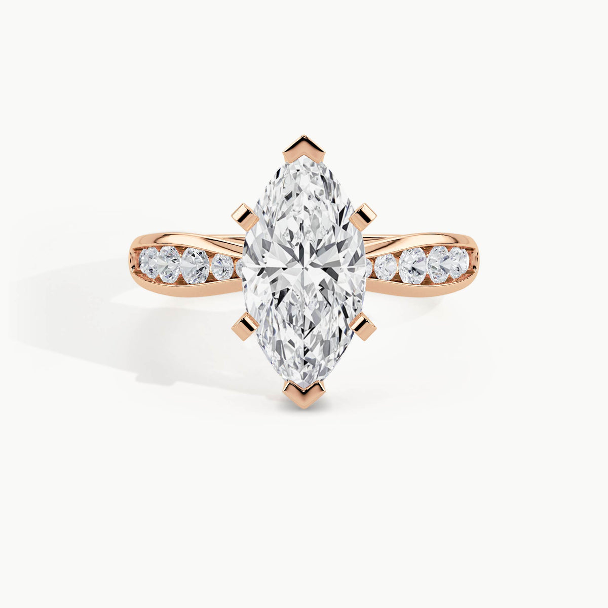 Rose Gold, Marquise, down view