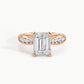 Rose Gold, Emerald, down view