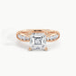 Rose Gold, Asscher, down view