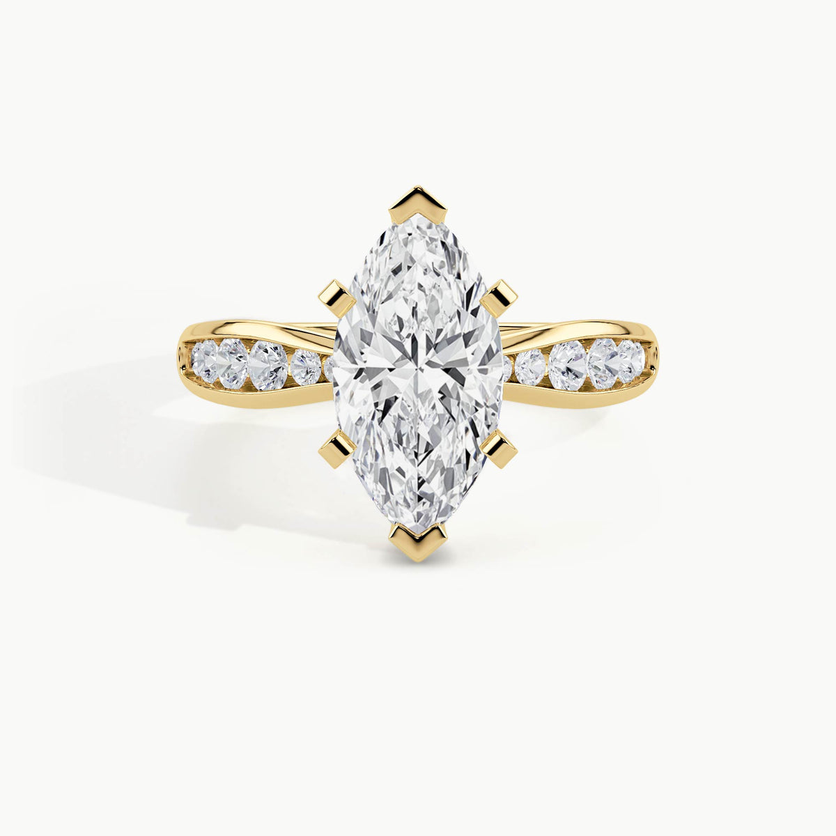 Yellow Gold, Marquise, down view