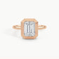 Rose Gold, Emerald, down view