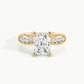 Yellow Gold, Radiant, down view