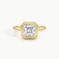 Yellow Gold, Asscher, down view