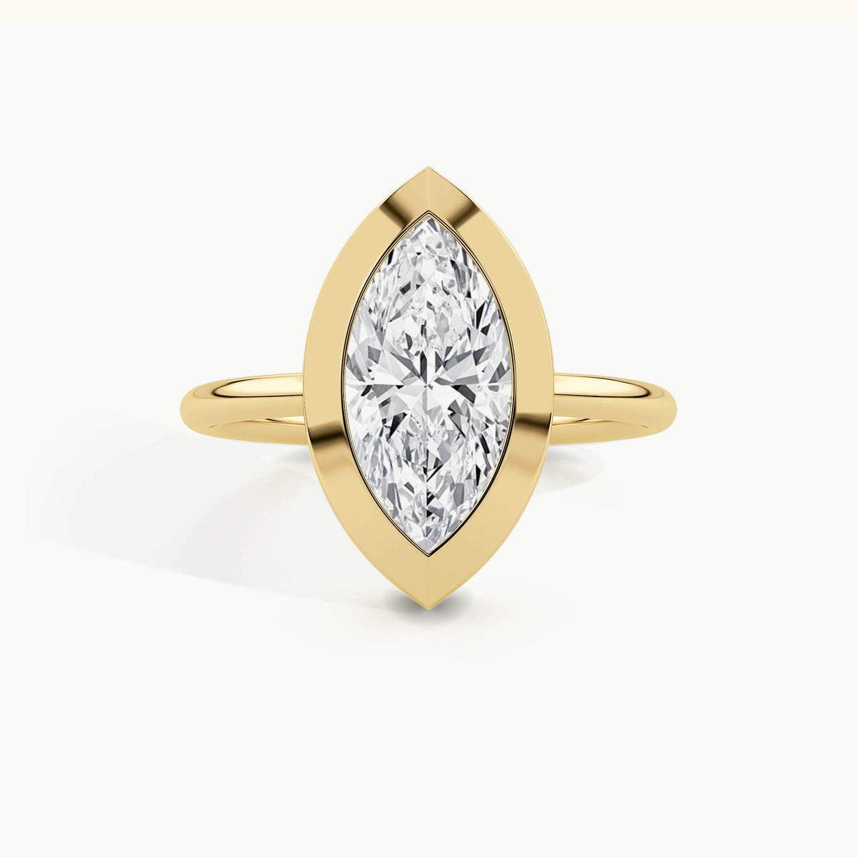 Yellow Gold, Marquise, down view