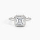 950 Platinum, Asscher, down view
