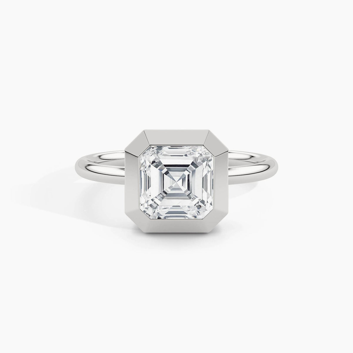 950 Platinum, Asscher, down view
