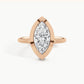 Rose Gold, Marquise, down view