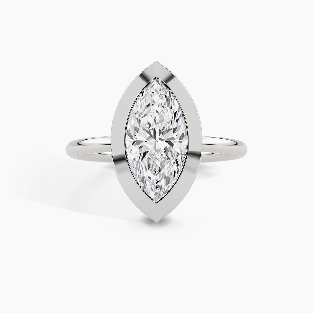 White Gold, Marquise, down view