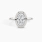 950 Platinum, Oval, down view