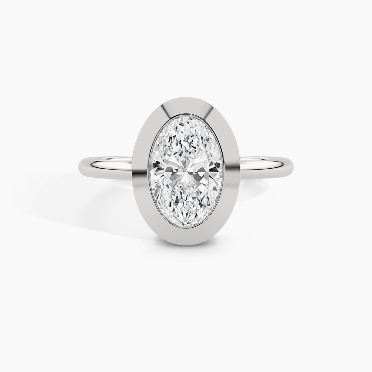950 Platinum, Oval, down view